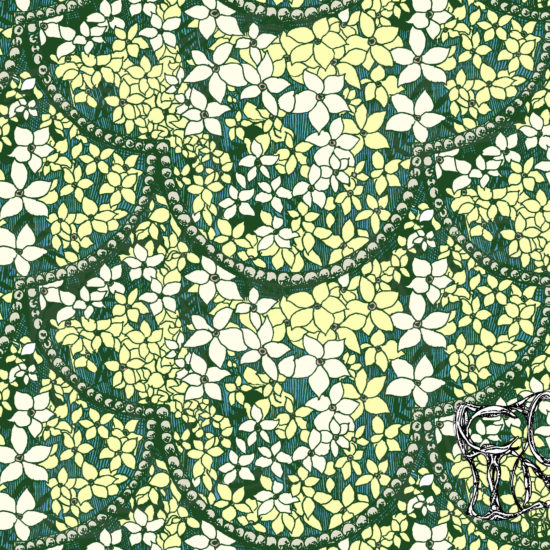 Juno Fishscale pattern Floral