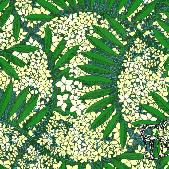 Juno flower of Life Floral pattern By J. Cosimo for Cosimo Collection. Inspired by the cult of Juno Lacinia in Magna Grecia. Ideas of grace, fiercely feminine.